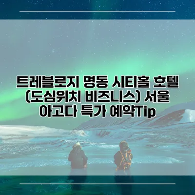 트레블로지 명동 시티홀 호텔 (도심위치 비즈니스) 서울 아고다 특가 예약Tip