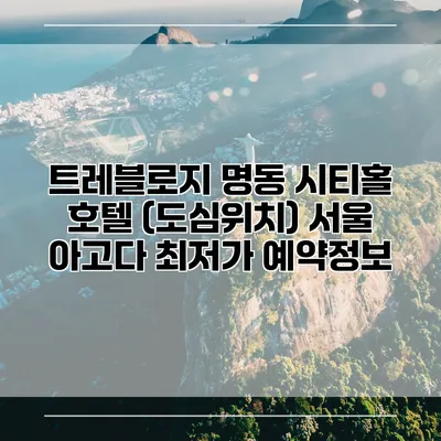 트레블로지 명동 시티홀 호텔 (도심위치) 서울 아고다 최저가 예약정보