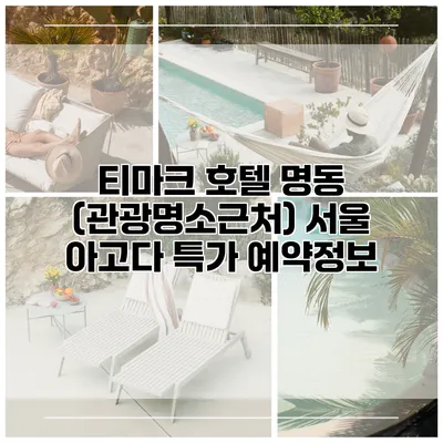 티마크 호텔 명동 (관광명소근처) 서울 아고다 특가 예약정보