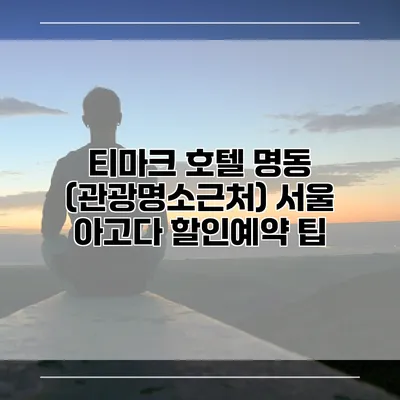 티마크 호텔 명동 (관광명소근처) 서울 아고다 할인예약 팁