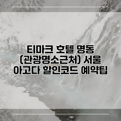 티마크 호텔 명동 (관광명소근처) 서울 아고다 할인코드 예약팁