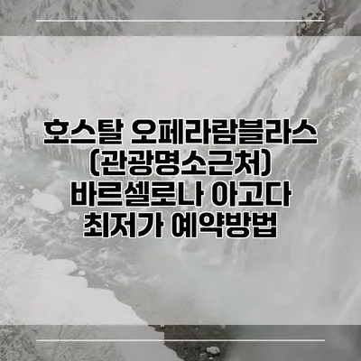 호스탈 오페라람블라스 (관광명소근처) 바르셀로나 아고다 최저가 예약방법