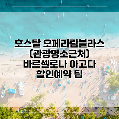 호스탈 오페라람블라스 (관광명소근처) 바르셀로나 아고다 할인예약 팁