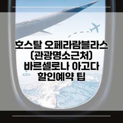 호스탈 오페라람블라스 (관광명소근처) 바르셀로나 아고다 할인예약 팁