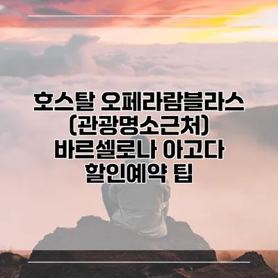 호스탈 오페라람블라스 (관광명소근처) 바르셀로나 아고다 할인예약 팁