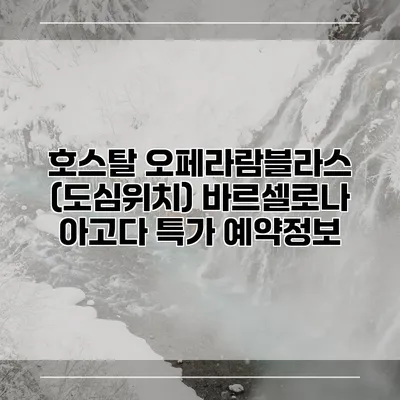 호스탈 오페라람블라스 (도심위치) 바르셀로나 아고다 특가 예약정보