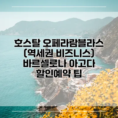 호스탈 오페라람블라스 (역세권 비즈니스) 바르셀로나 아고다 할인예약 팁