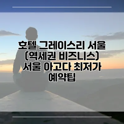 호텔 그레이스리 서울 (역세권 비즈니스) 서울 아고다 최저가 예약팁