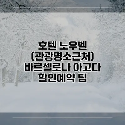 호텔 노우벨 (관광명소근처) 바르셀로나 아고다 할인예약 팁