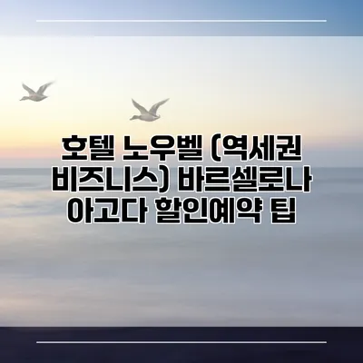 호텔 노우벨 (역세권 비즈니스) 바르셀로나 아고다 할인예약 팁