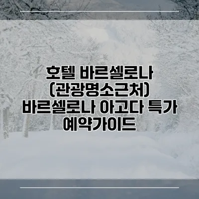 호텔 바르셀로나 (관광명소근처) 바르셀로나 아고다 특가 예약가이드
