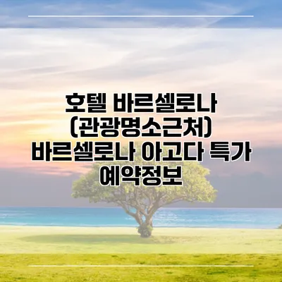 호텔 바르셀로나 (관광명소근처) 바르셀로나 아고다 특가 예약정보