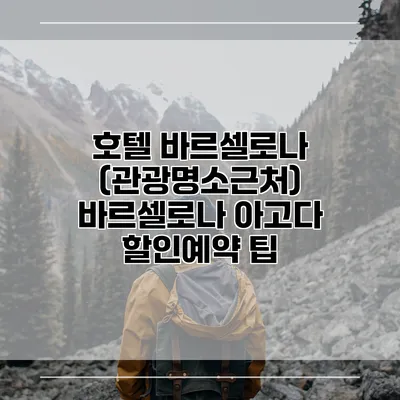 호텔 바르셀로나 (관광명소근처) 바르셀로나 아고다 할인예약 팁