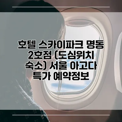 호텔 스카이파크 명동 2호점 (도심위치 숙소) 서울 아고다 특가 예약정보