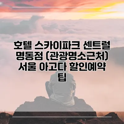 호텔 스카이파크 센트럴 명동점 (관광명소근처) 서울 아고다 할인예약 팁