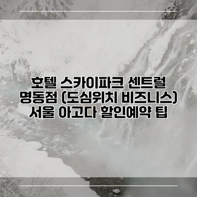 호텔 스카이파크 센트럴 명동점 (도심위치 비즈니스) 서울 아고다 할인예약 팁