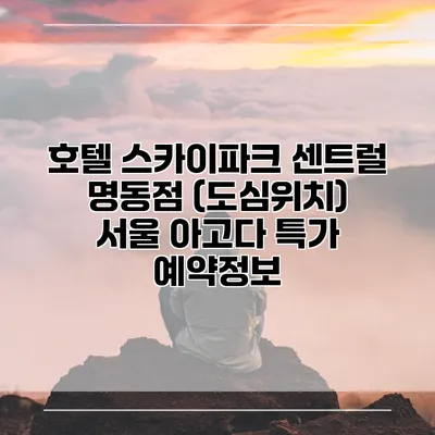 호텔 스카이파크 센트럴 명동점 (도심위치) 서울 아고다 특가 예약정보